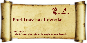 Martinovics Levente névjegykártya