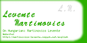 levente martinovics business card